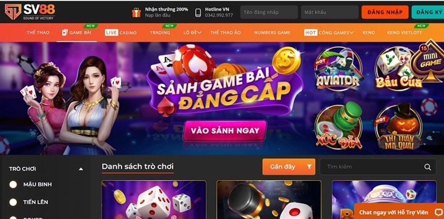 SV88  – Nhà cái chất lượng, uy tín bậc nhất Châu Á