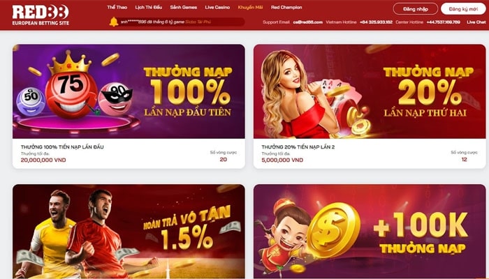 Red88 – Nhà cái cá độ online khuyến mãi lớn,  săn quà khủng