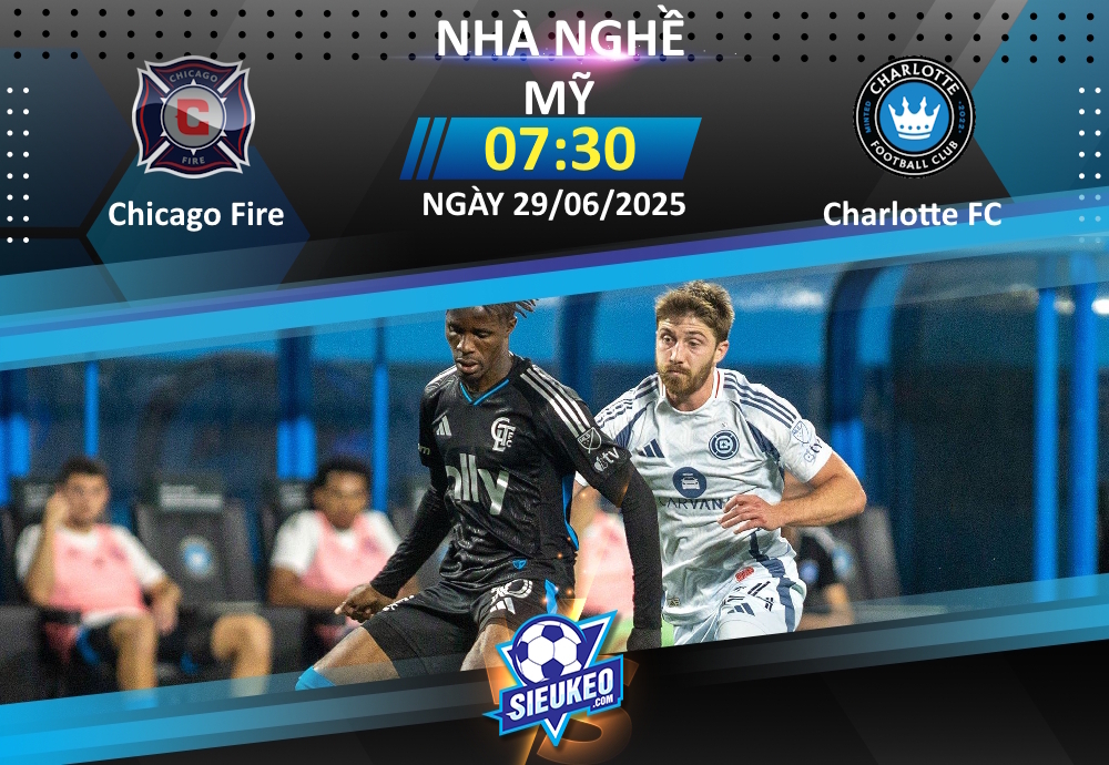 Soi kèo bóng đá Chicago Fire vs Charlotte FC 07h30 ngày 29/06/2025: Rượt đuổi tỷ số