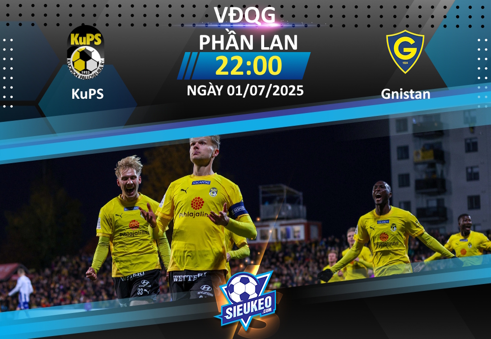 Soi kèo bóng đá KuPS vs Gnistan 22h00 ngày 01/07/2025: Tiếp đà hưng phấn