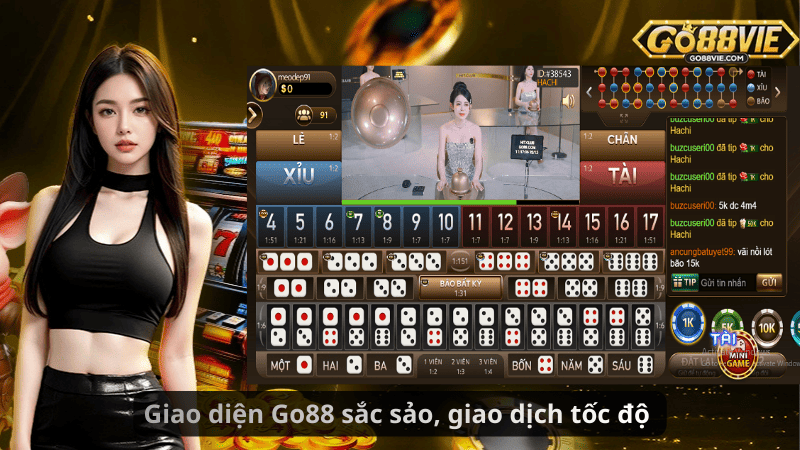 Giao diện Go88 sắc sảo, giao dịch tốc độ