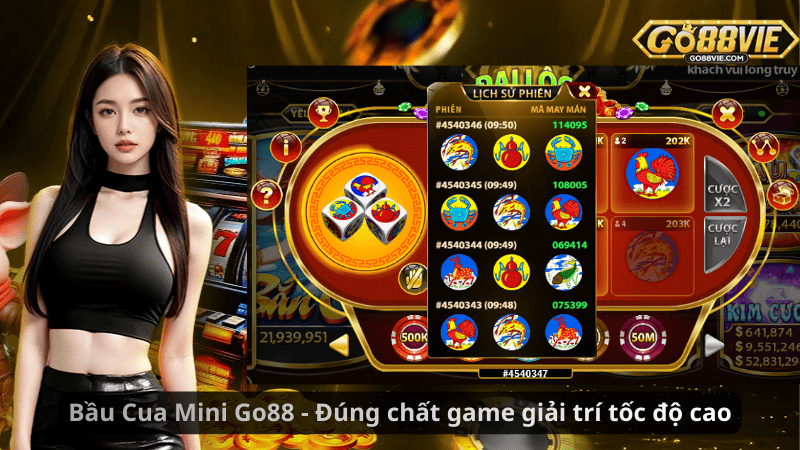 Bầu Cua Mini Go88 - Đúng chất game giải trí tốc độ cao