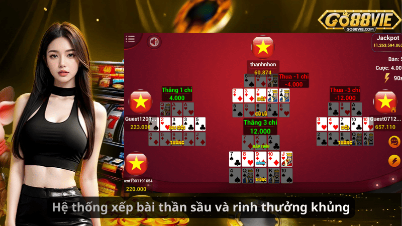 Hệ thống xếp bài thần sầu và rinh thưởng khủng