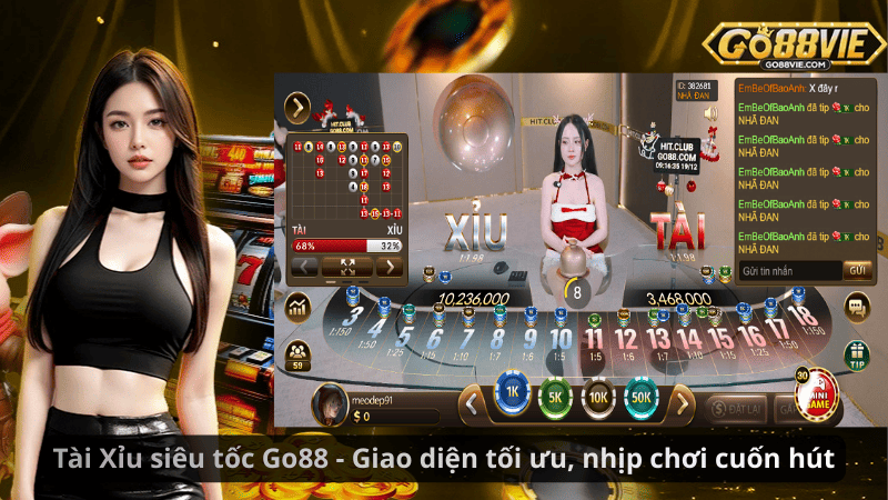 Tài Xỉu siêu tốc Go88 - Giao diện tối ưu, nhịp chơi cuốn hút
