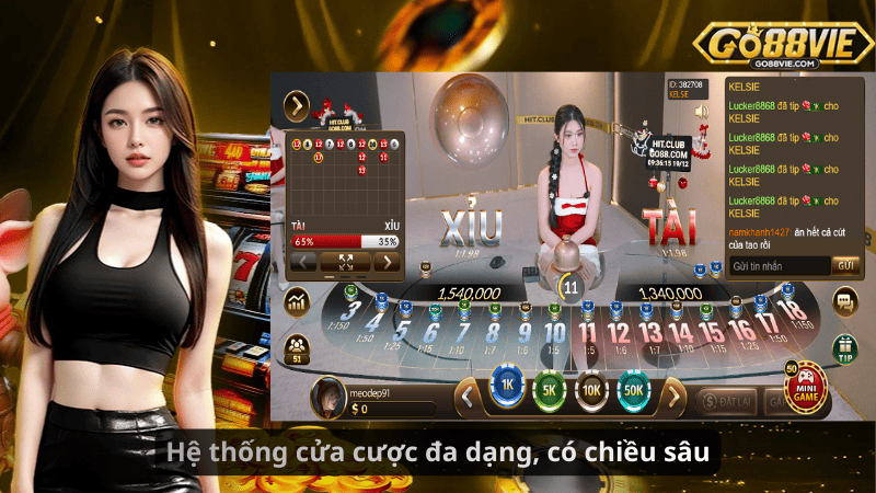 Hệ thống cửa cược đa dạng, có chiều sâu