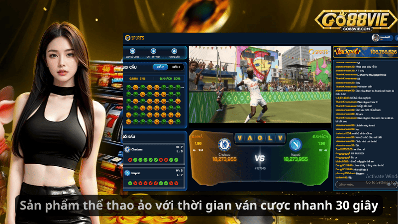 Sản phẩm thể thao ảo với thời gian ván cược nhanh 30 giây
