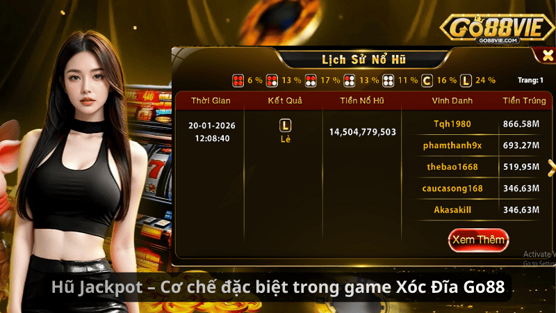 Hũ Jackpot – Cơ chế đặc biệt trong game Xóc Đĩa Go88
